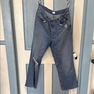 Boyish — the Mickey Women's Blue Distressed Jeans